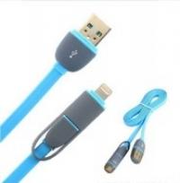 2 в 1 USB кабель для iPhone и Samsung