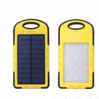 Внешний аккумулятор на солнечных батареях Solar Power Bank 2 8000mah с фонарем (солнечная батарея для телефона)