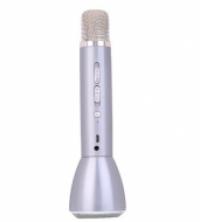 Беспроводной микрофон для караоке Tuxun K098 с колонкой серый