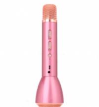 Беспроводной микрофон для караоке Tuxun K098 с колонкой розовый