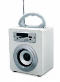 Беспроводная колонка MiniHero белая (блютуз, usb, карта памяти, радио)