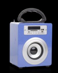 Беспроводная колонка MiniHero голубая (блютуз, usb, карта памяти, радио)