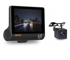 Видеорегистратор Carcam Каркам D3, три камеры, 4.5 сенсор, 140°, 1280x720
